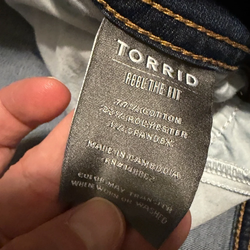 Torrid Dark Blue Flare Bootcut Super Stretch Women's Jeans Size 26 Western Rodeo